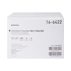 Sterilization Pouch McKesson Ethylene Oxide (EO) Gas / Steam 12 X 15 Inch Transparent Blue / White Self Seal Paper / Film, Packaging Type- Case