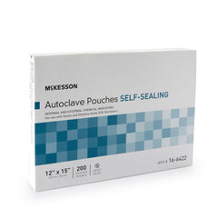 Sterilization Pouch McKesson Ethylene Oxide (EO) Gas / Steam 12 X 15 Inch Transparent Blue / White Self Seal Paper / Film, Packaging Type- Case