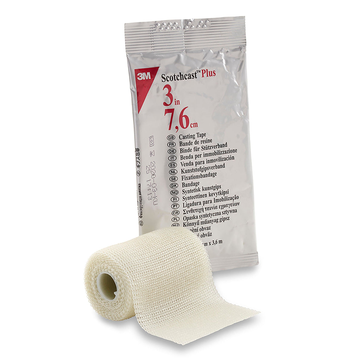 Cast Tape 3M Scotchcast Plus 1 X 72 Inch Fiberglass / Resin White 3 Inch X 12 Foot | White · Box of 10