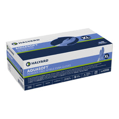 Exam Glove Aquasoft X-Large NonSterile Nitrile Standard Cuff Length Textured Fingertips Blue Chemo Tested | 250/Box