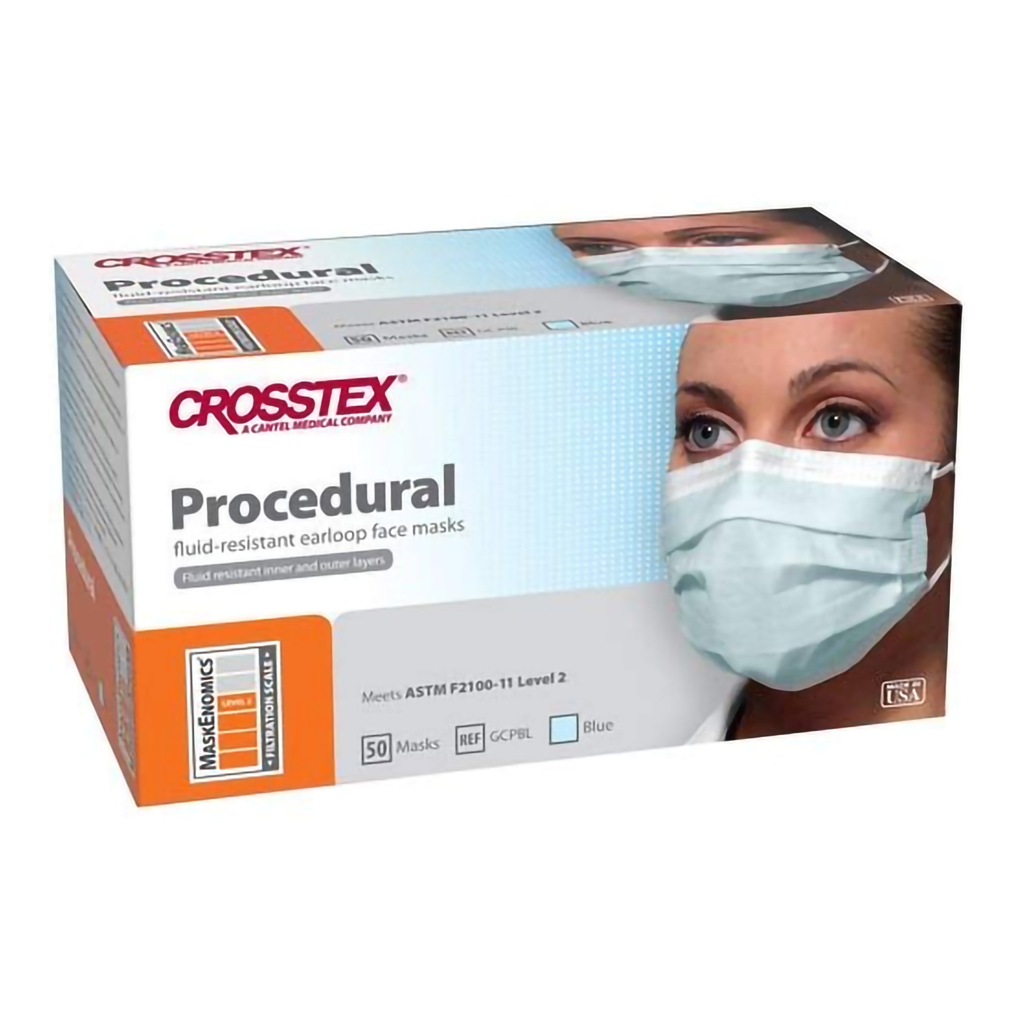 Procedure Mask ASTM Level 2 earloops One Size Fits Most,Packaging Type- Box