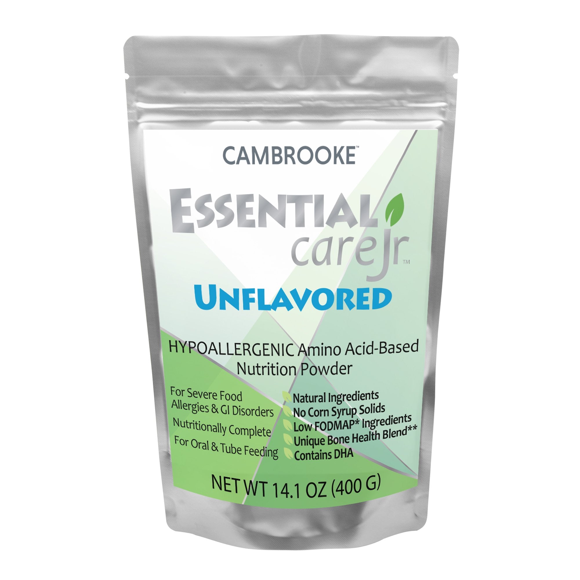 Pediatric Oral Supplement Essential Care Jr Unflavored 14.1 oz. Pouch Powder Amino Acid Food Allergies