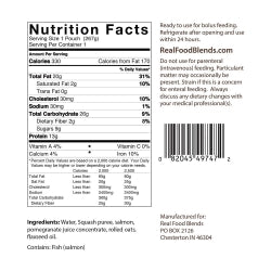 Tube Feeding Formula Real Food Blends® Salmon / Oats / Squash Flavor Liquid 9.4 oz. Pouch