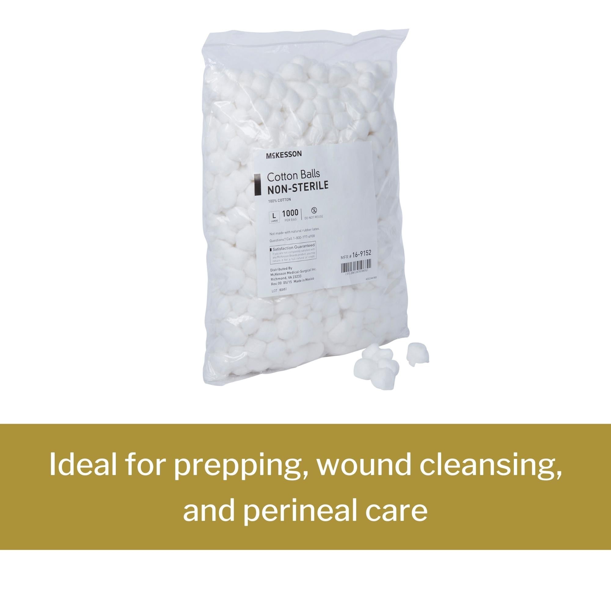 Cotton Ball McKesson Large NonSterile, Packaging Type- Case