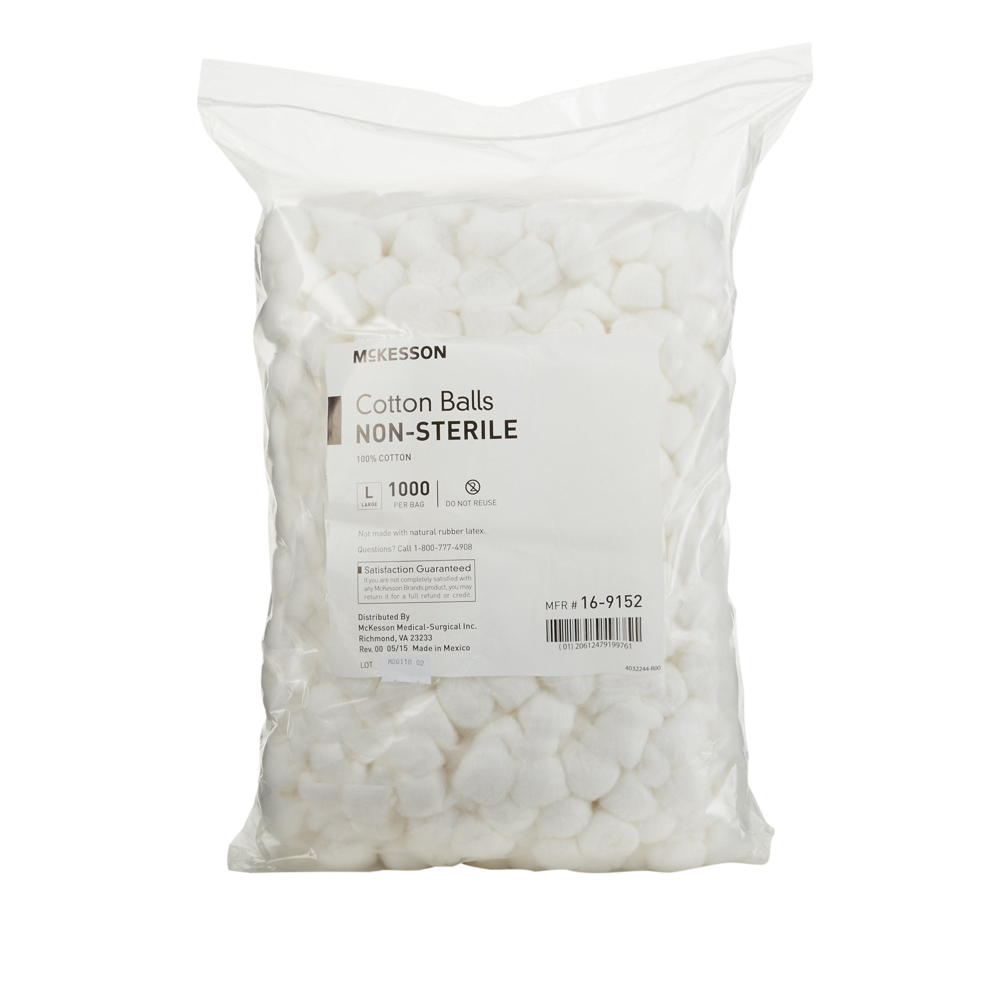 Cotton Ball McKesson Large NonSterile, Packaging Type- Case
