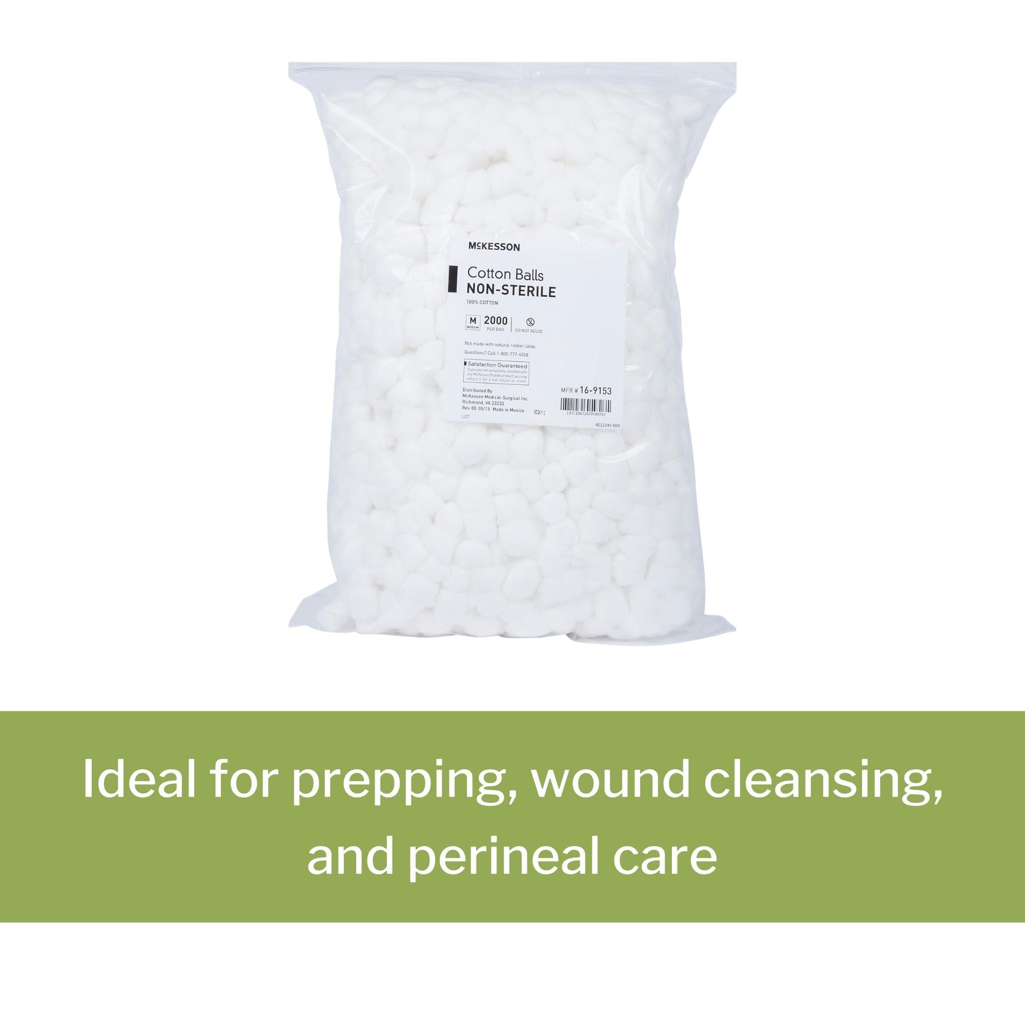 Cotton Ball McKesson Medium NonSterile, Packaging Type- Case