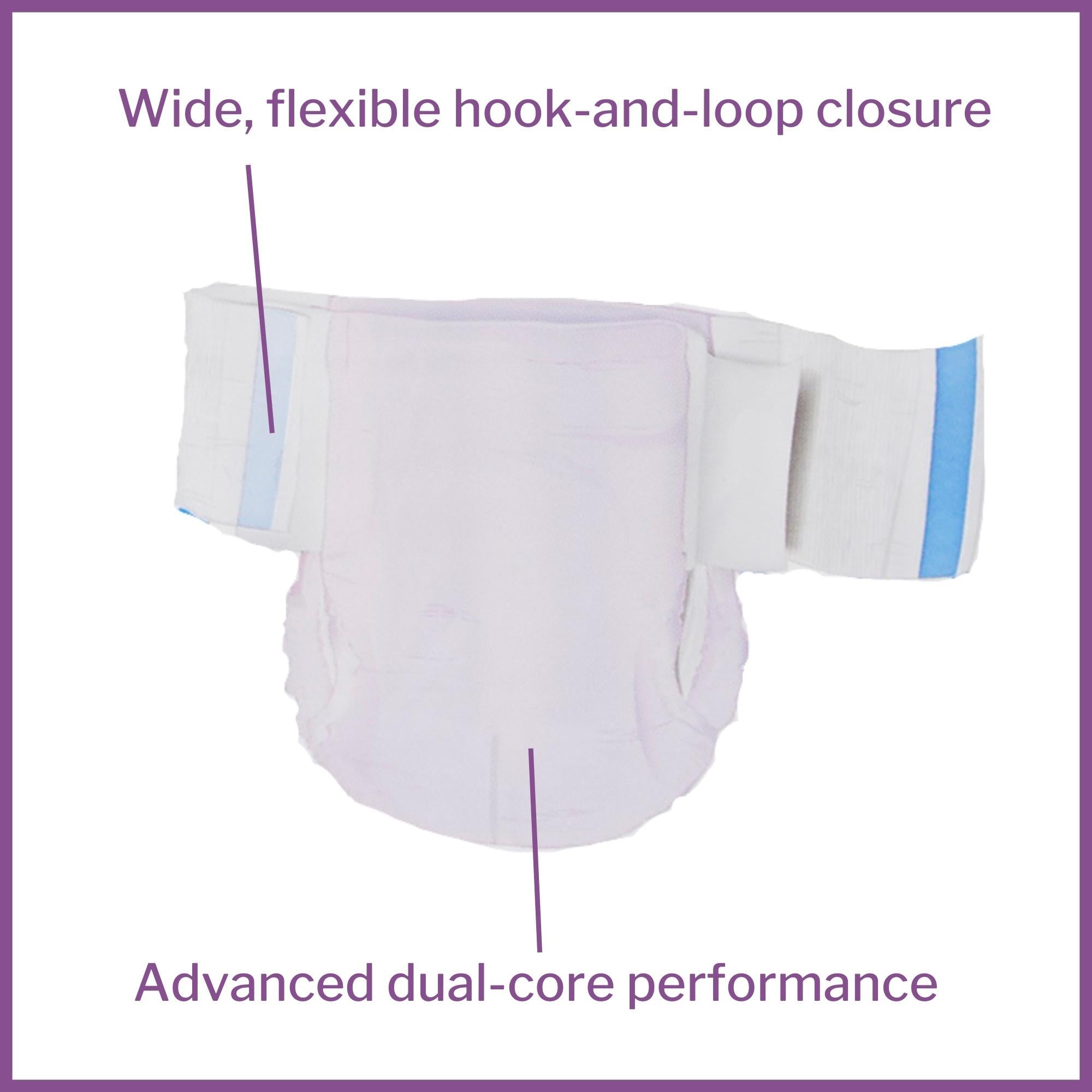 Unisex Adult Incontinence Brief McKesson Extended Wear Medium Disposable Heavy Absorbency, Packaging Type- Case