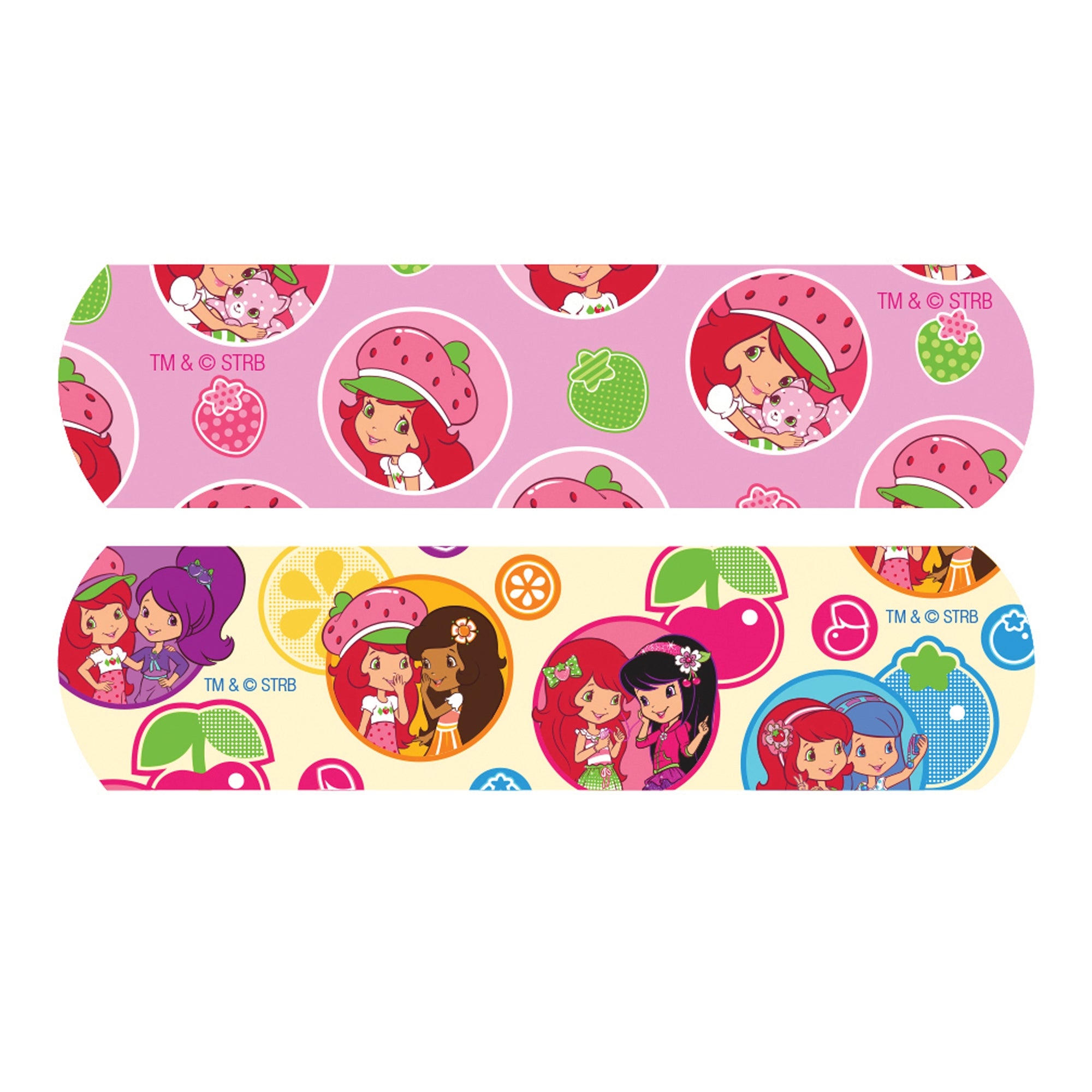 Adhesive Strip American White Cross Stat Strip 3/4 X 3 Inch Plastic Rectangle Kid Design (Strawberry Shortcake) Sterile, Packaging Type- Case