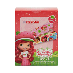 Adhesive Strip American White Cross Stat Strip 3/4 X 3 Inch Plastic Rectangle Kid Design (Strawberry Shortcake) Sterile, Packaging Type- Case