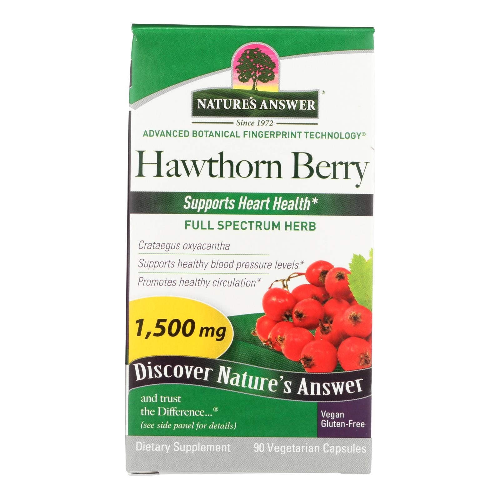 Nature's Answer - Hawthorn Berry - 90 Vegetarian Capsules