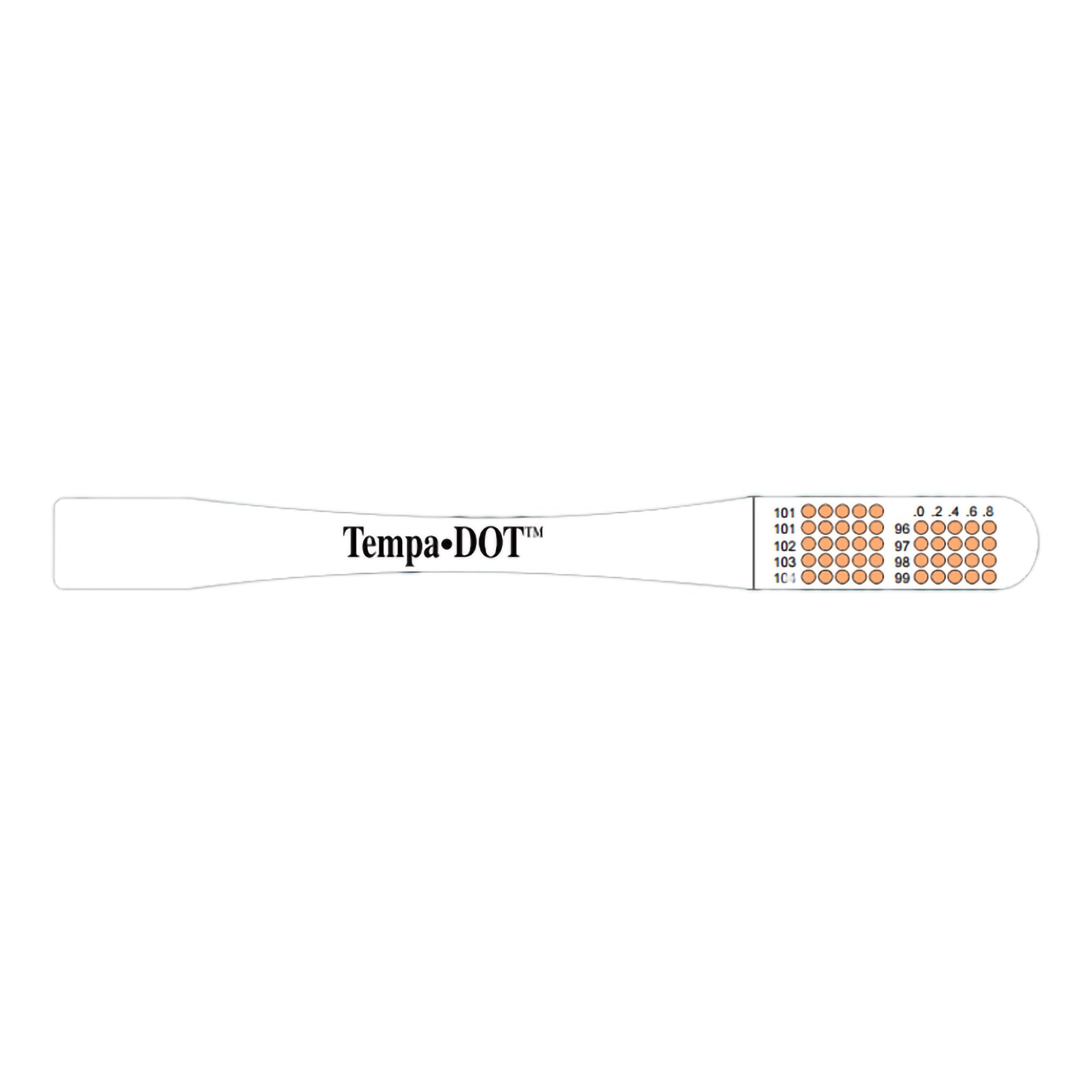 Disposable Oral Thermometer Tempa·DOT 99 to 104 °F Color Dots Display,Packaging Type- Box
