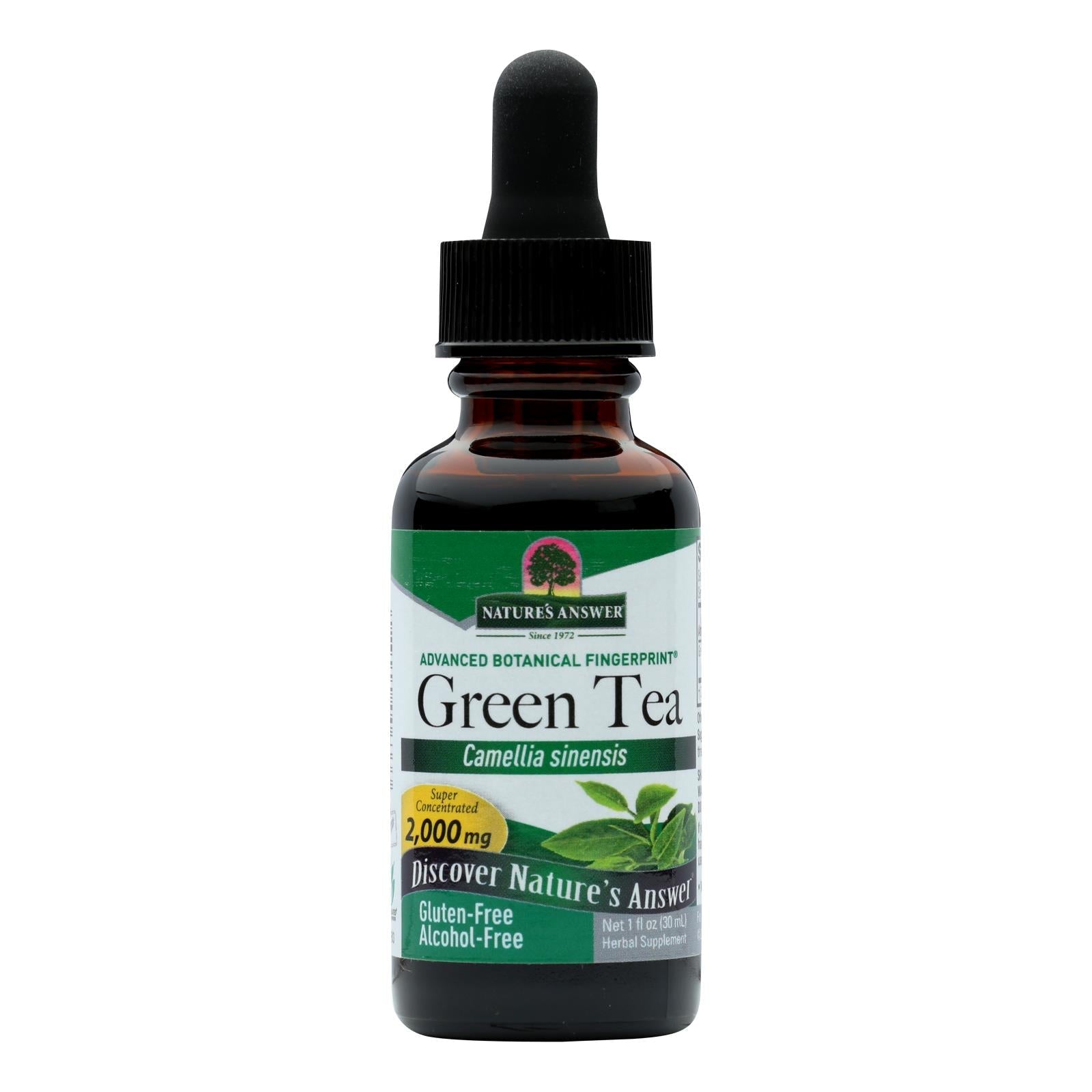 Nature's Answer - Té verde sin alcohol - 1 onza líquida
