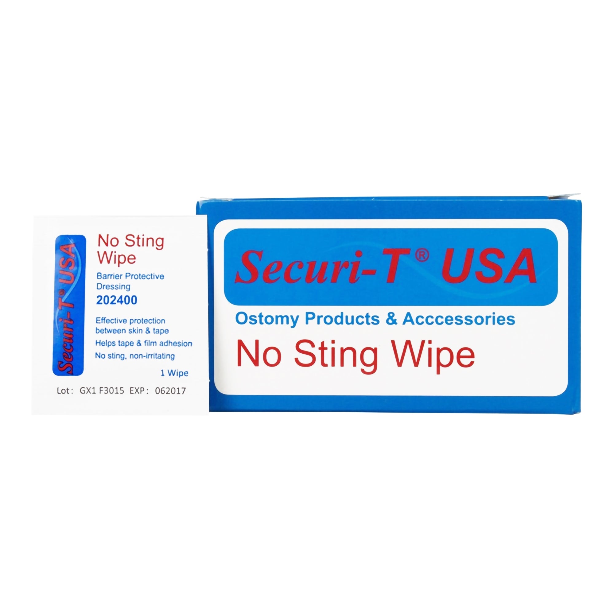 Skin Barrier Wipe Securi-T No Sting 100% Strength Hexamethyldisiloxane Individual Packet NonSterile