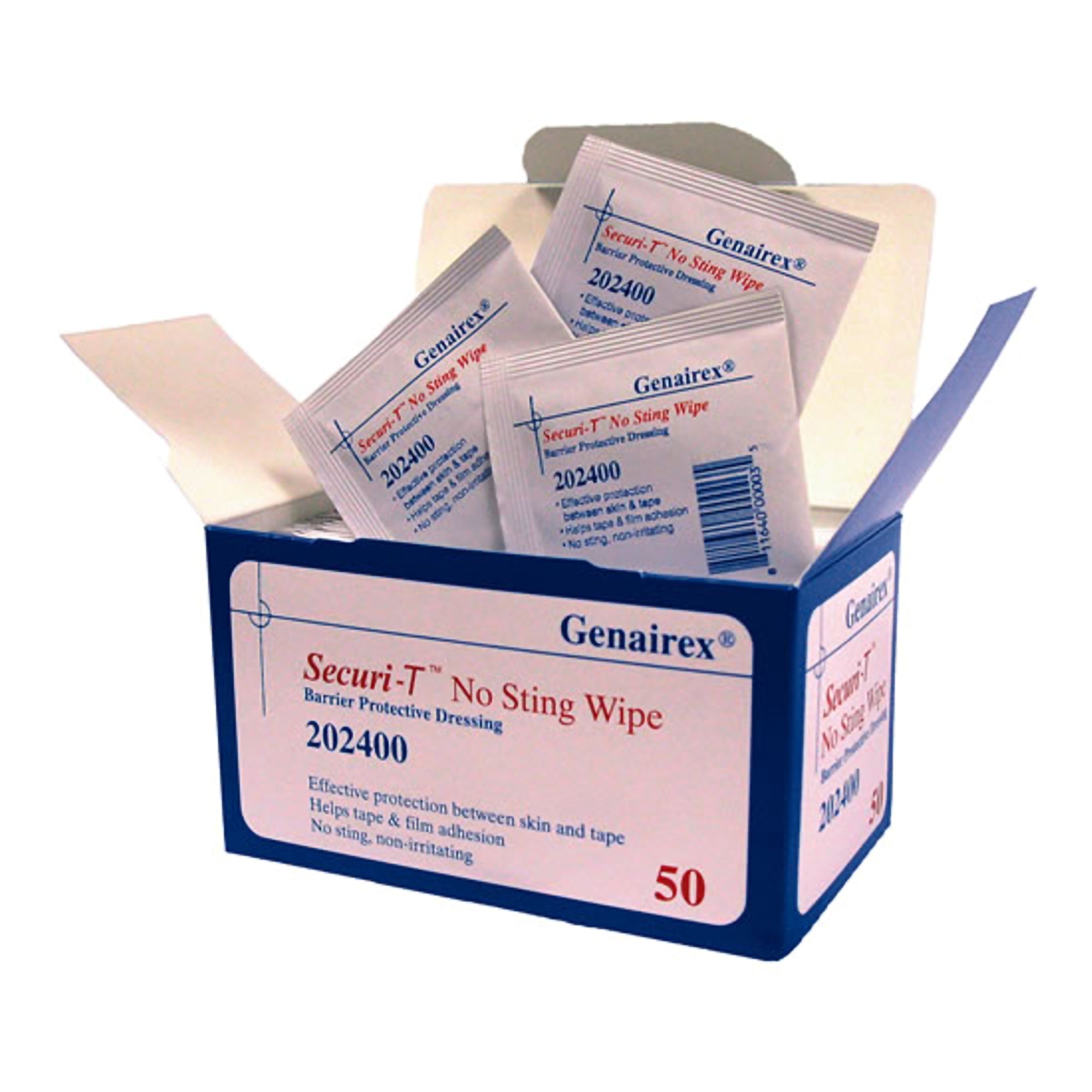 Skin Barrier Wipe Securi-T No Sting 100% Strength Hexamethyldisiloxane Individual Packet NonSterile