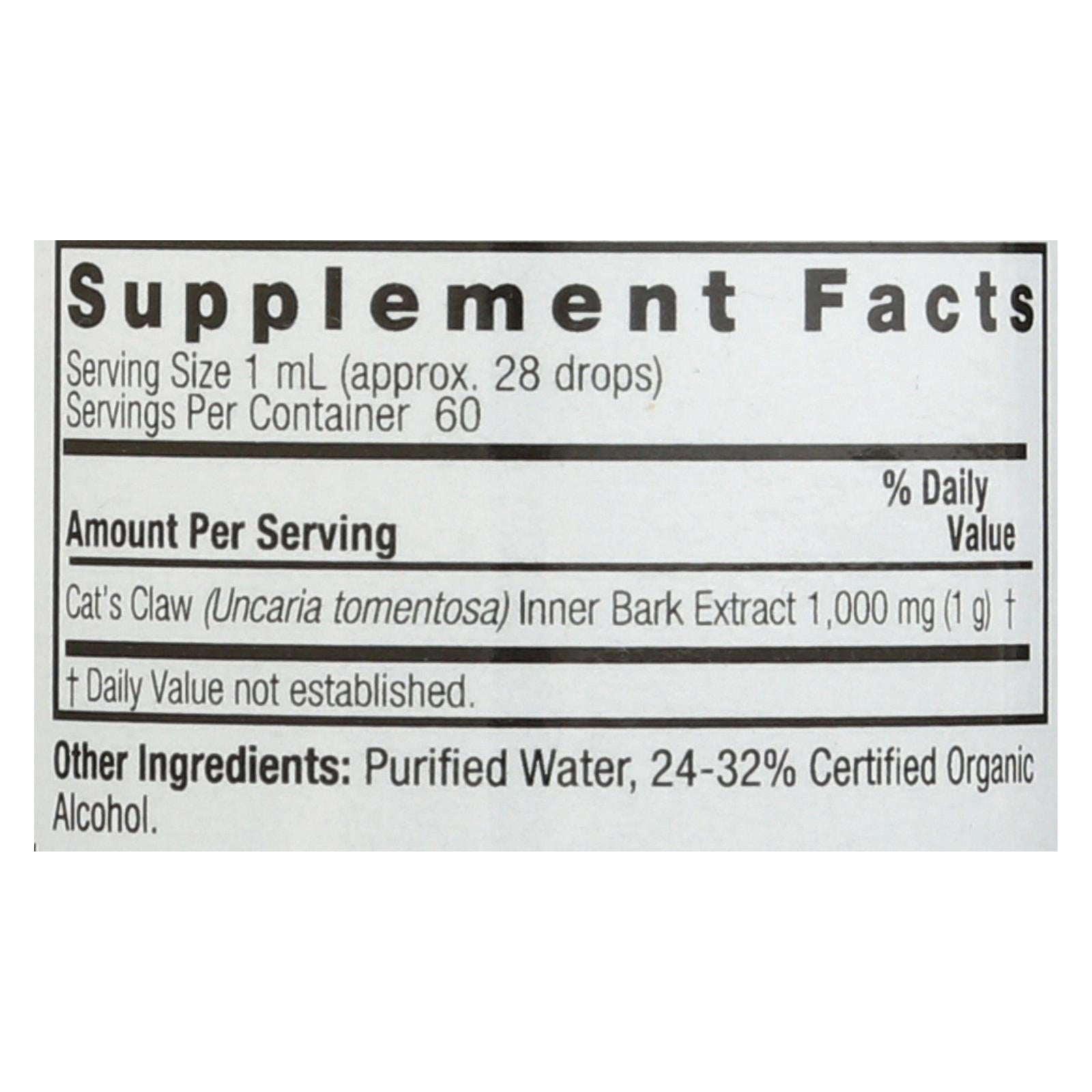 natures answer cats claw inner bark 2 fl oz