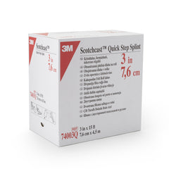 Padded Splint Roll 3M Scotchcast Quick Step Double Sided Felt 3 Inch X 15 Foot Felt / Fiberglass White, Packaging Type- Case