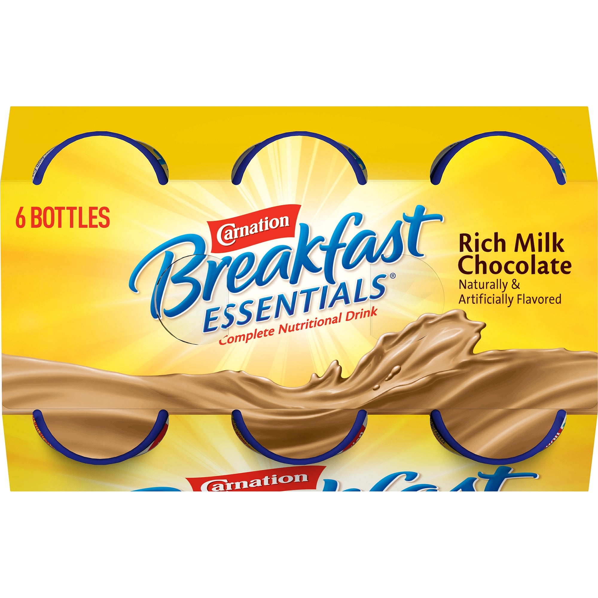 Oral Supplement Carnation Breakfast Essentials Rich Milk Chocolate Flavor Liquid 8 oz. Bottle | 4PK/Case