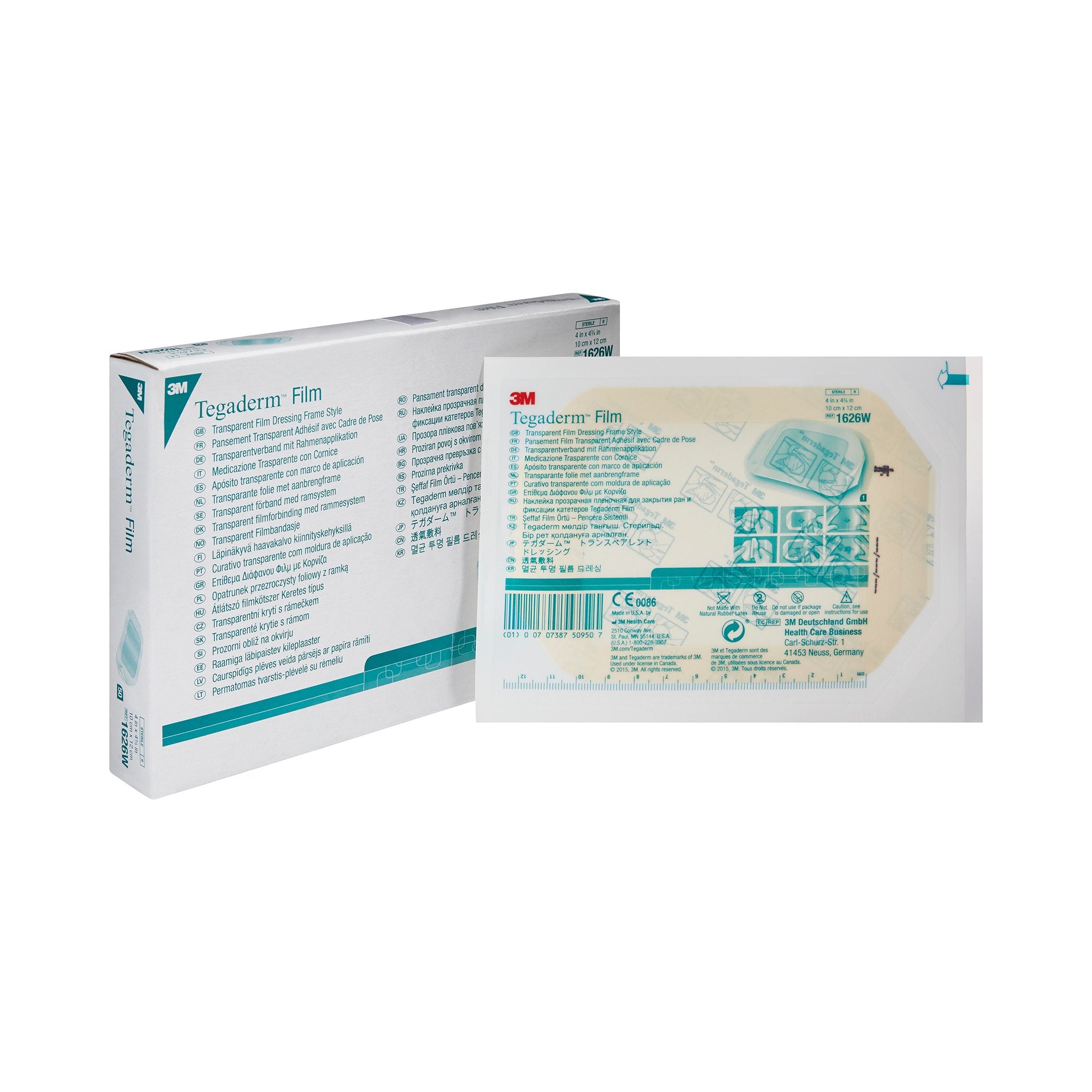 Transparent Film Dressing 3M Tegaderm 4 X 4-3/4 Inch Frame Style Delivery Rectangle Sterile