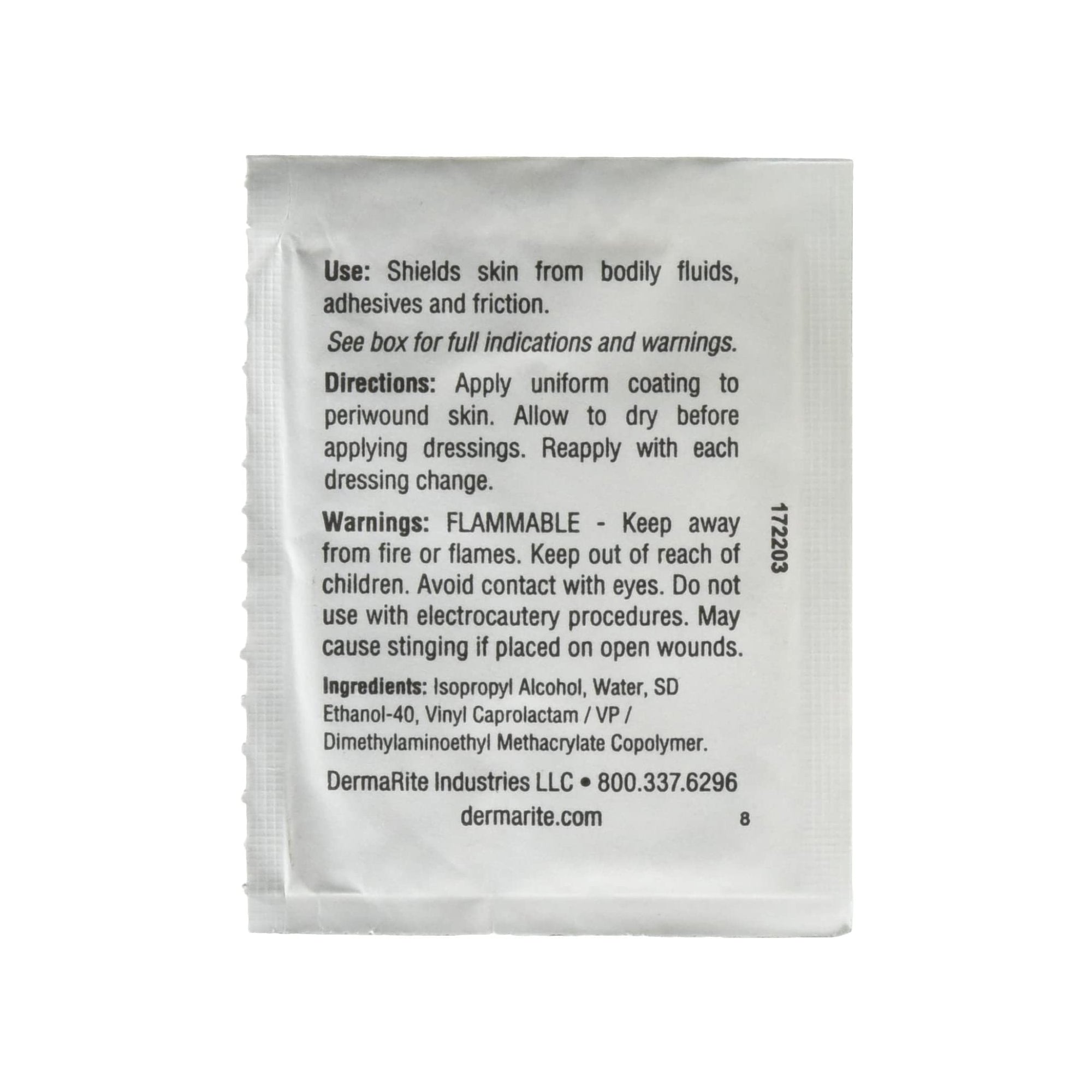 Skin Barrier Wipe DermaPrep 60% Strength Isopropyl Alcohol Individual Packet NonSterile
