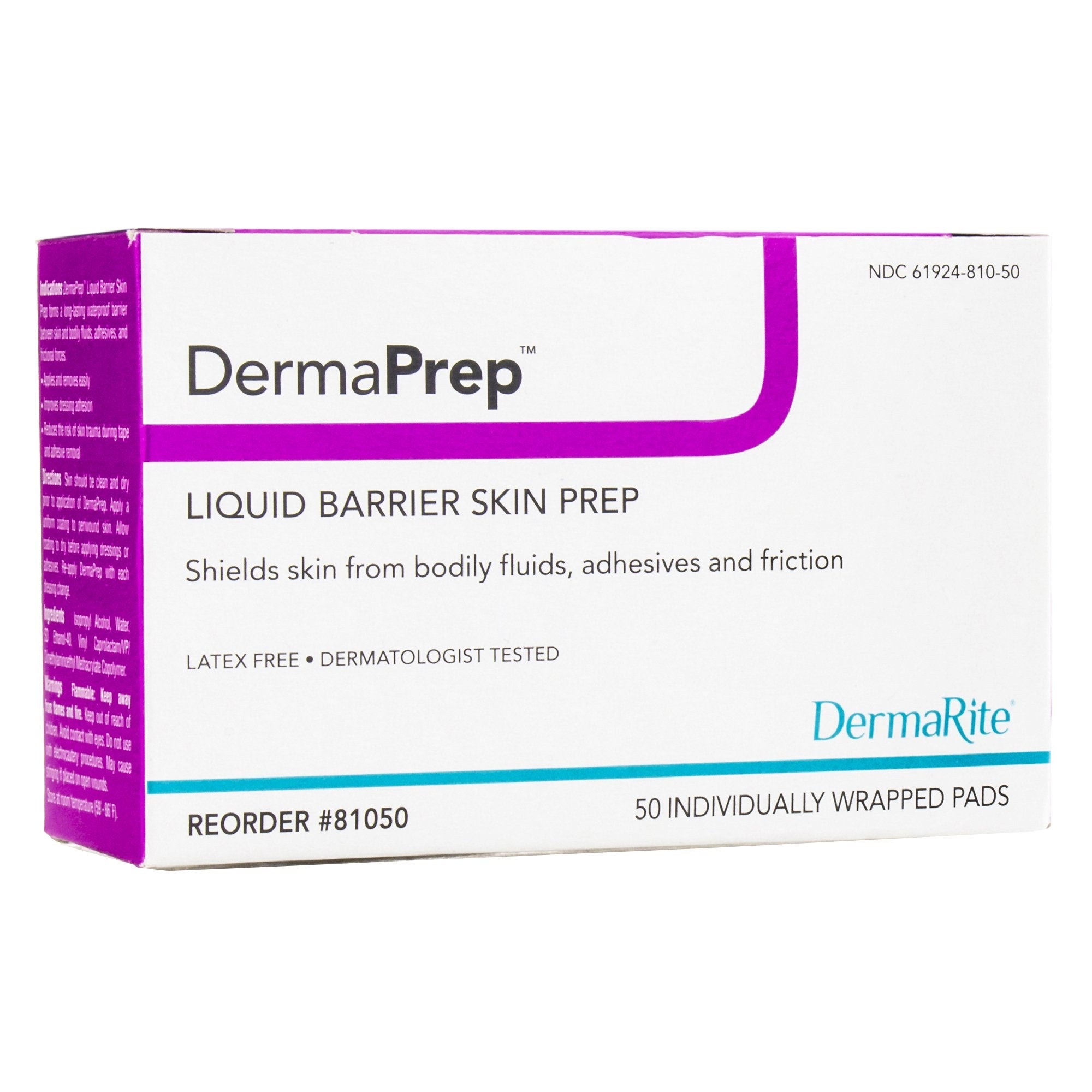 Skin Barrier Wipe DermaPrep 60% Strength Isopropyl Alcohol Individual Packet NonSterile