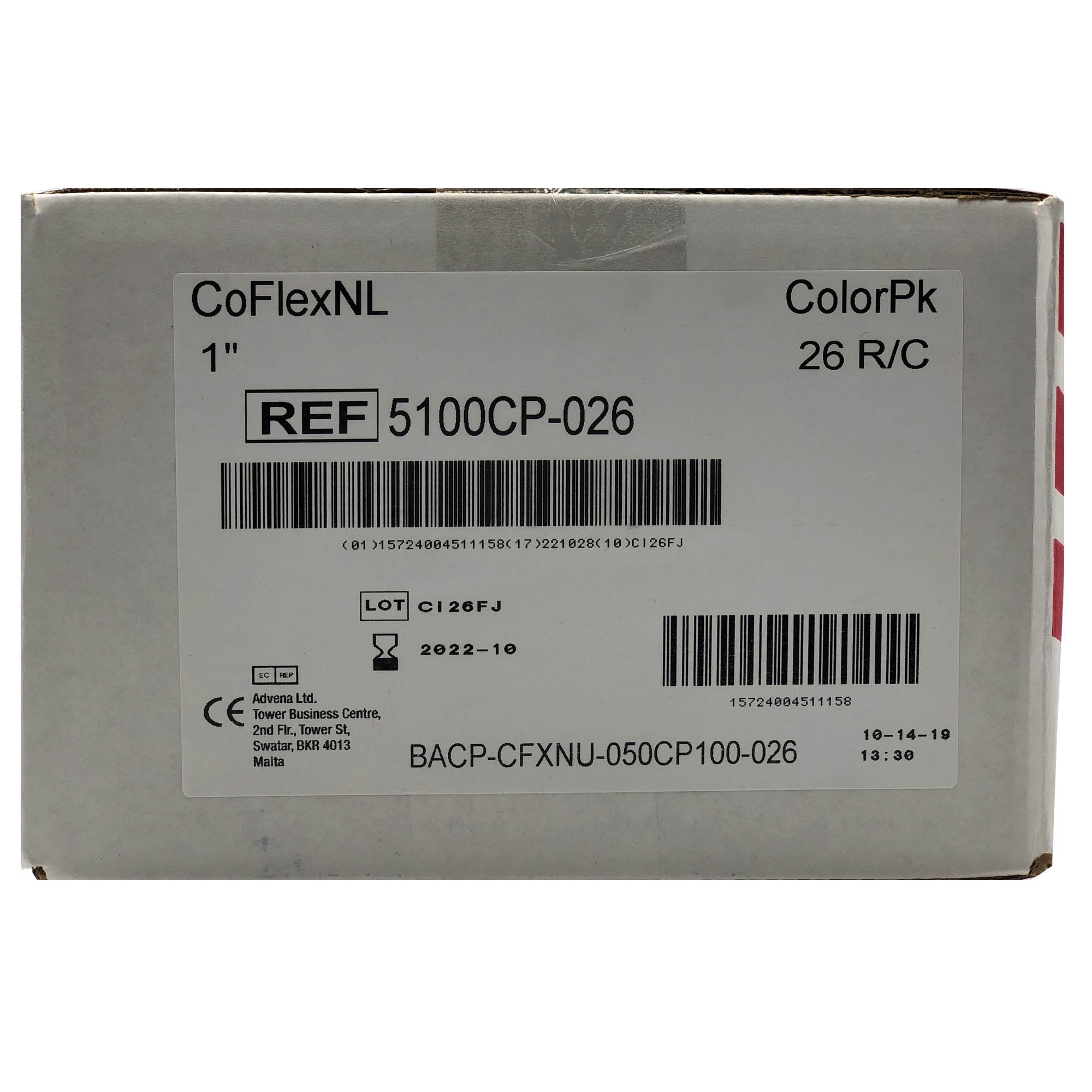 Cohesive Bandage CoFlex NL 1 Inch X 5 Yard Self-Adherent Closure Neon Pink / Blue / Purple / Light Blue / Neon Green / Red NonSterile 12 lbs. Tensile Strength, Packaging Type- Case