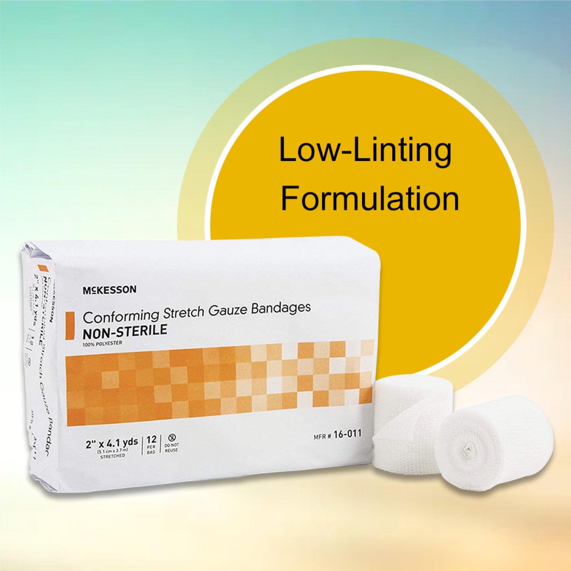 Conforming Bandage McKesson 2 Inch X 4-1/10 Yard NonSterile 12 per Pack, Packaging Type- Case