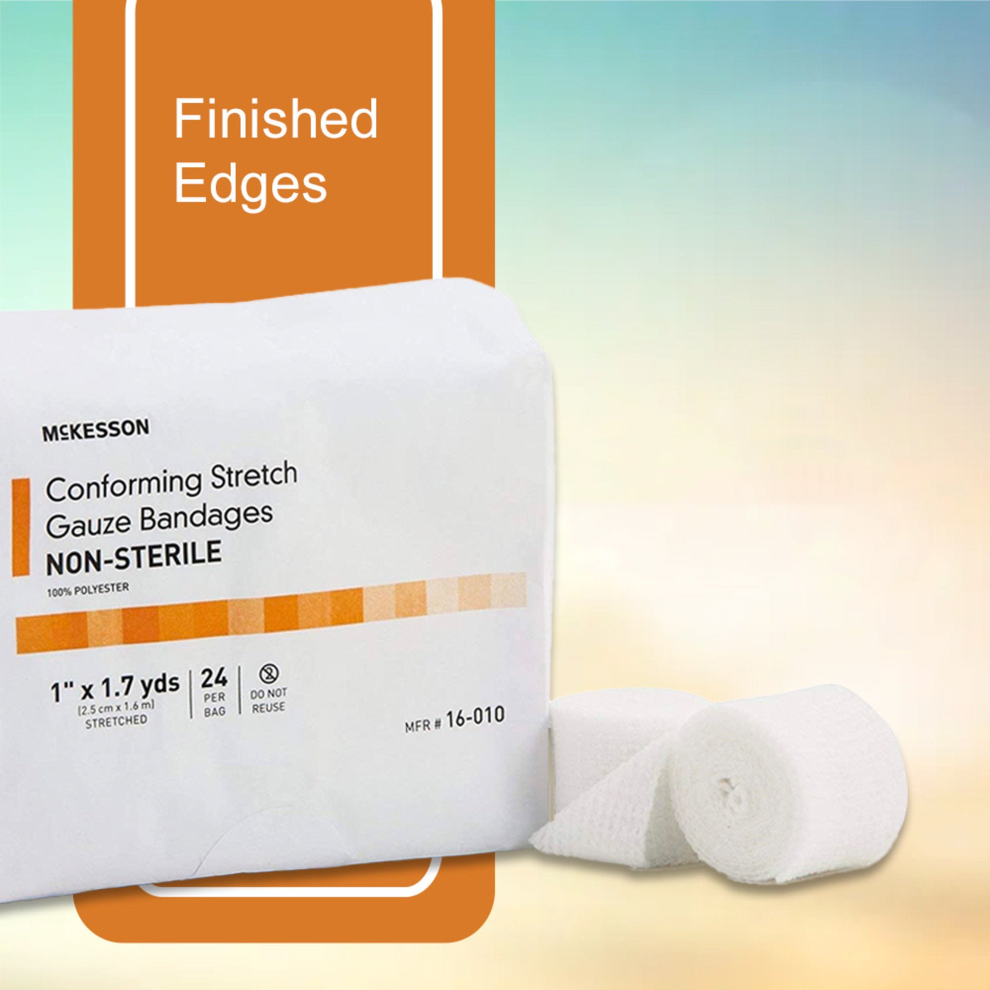 Conforming Bandage McKesson 1 Inch X 1-7/10 Yard NonSterile 24 per Pack, Packaging Type- Case