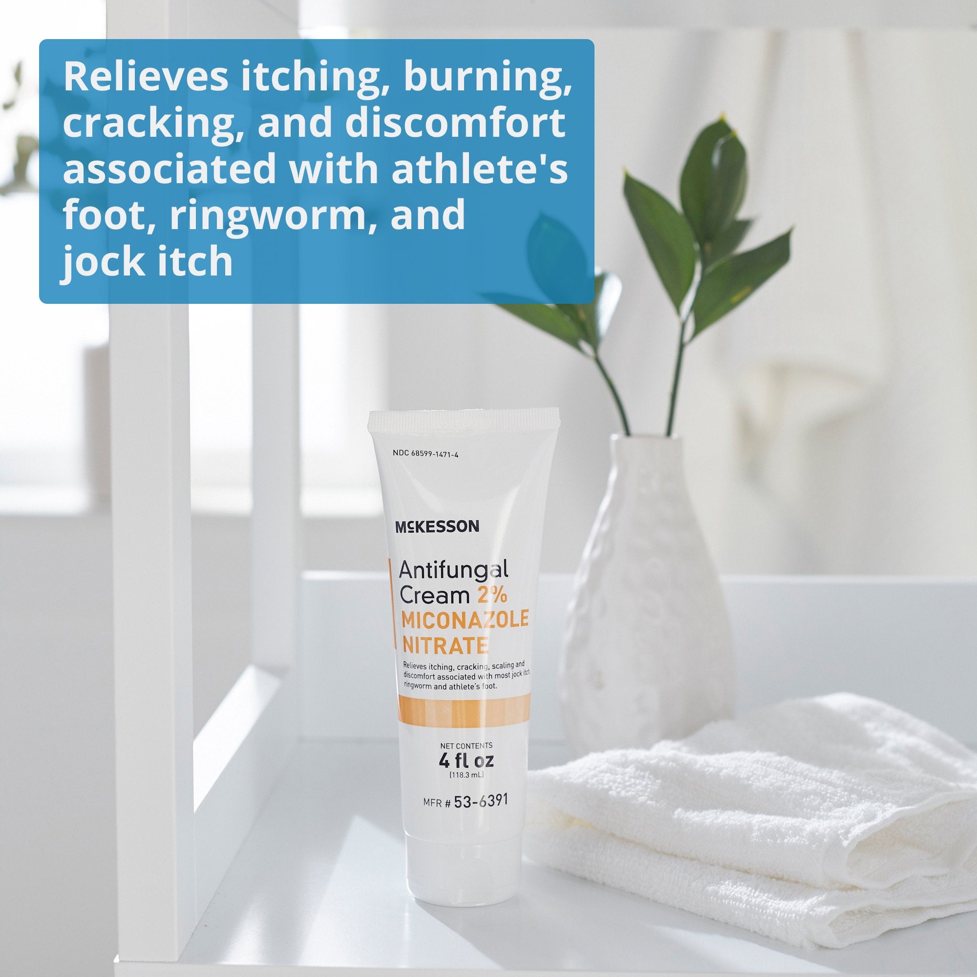 Antifungal McKesson Brand 2% Strength Cream 4 oz. Tube, Packaging Type- Case