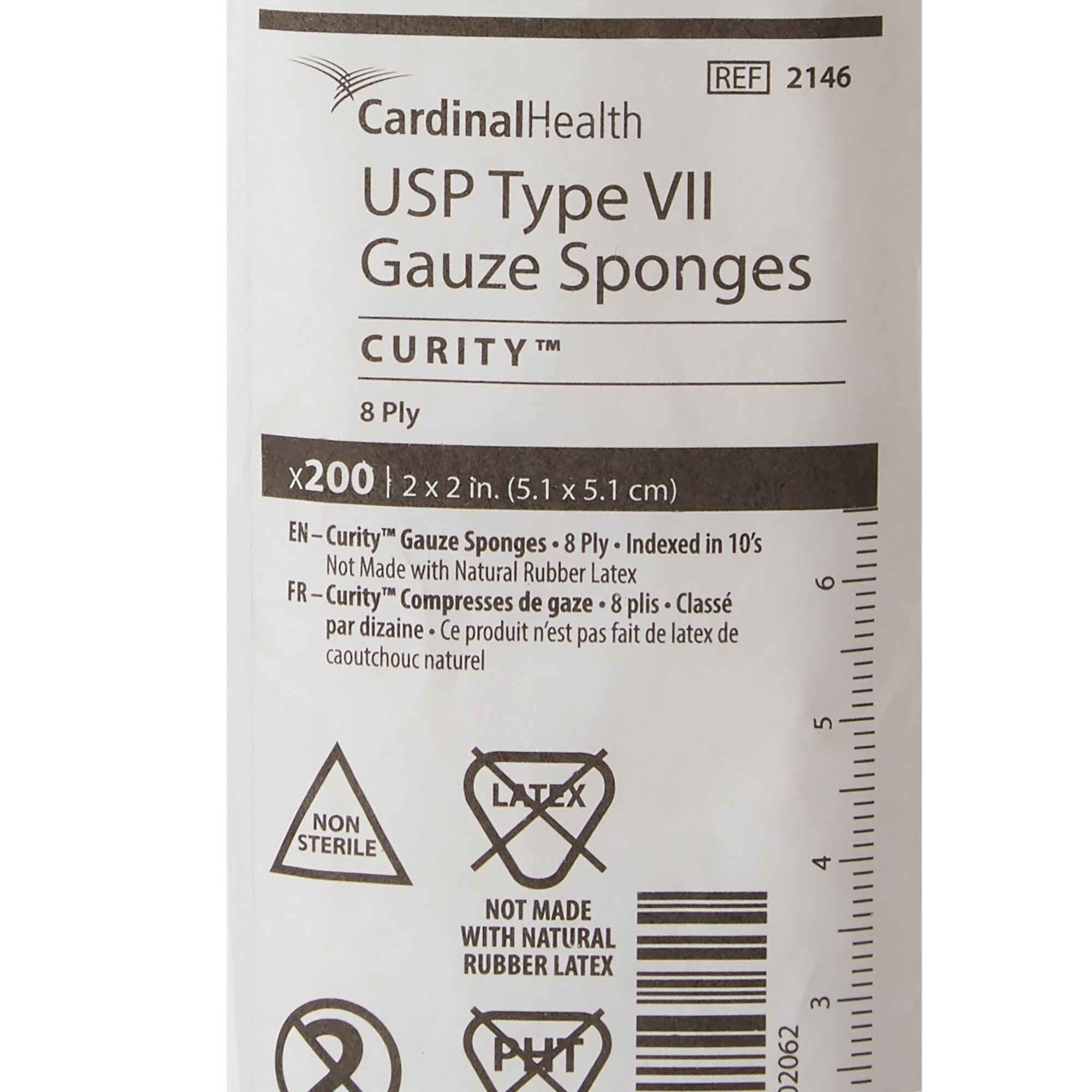Gauze Sponge Curity 2 X 2 Inch 8-Ply NonSterile 200 per Pack, Packaging Type- Case