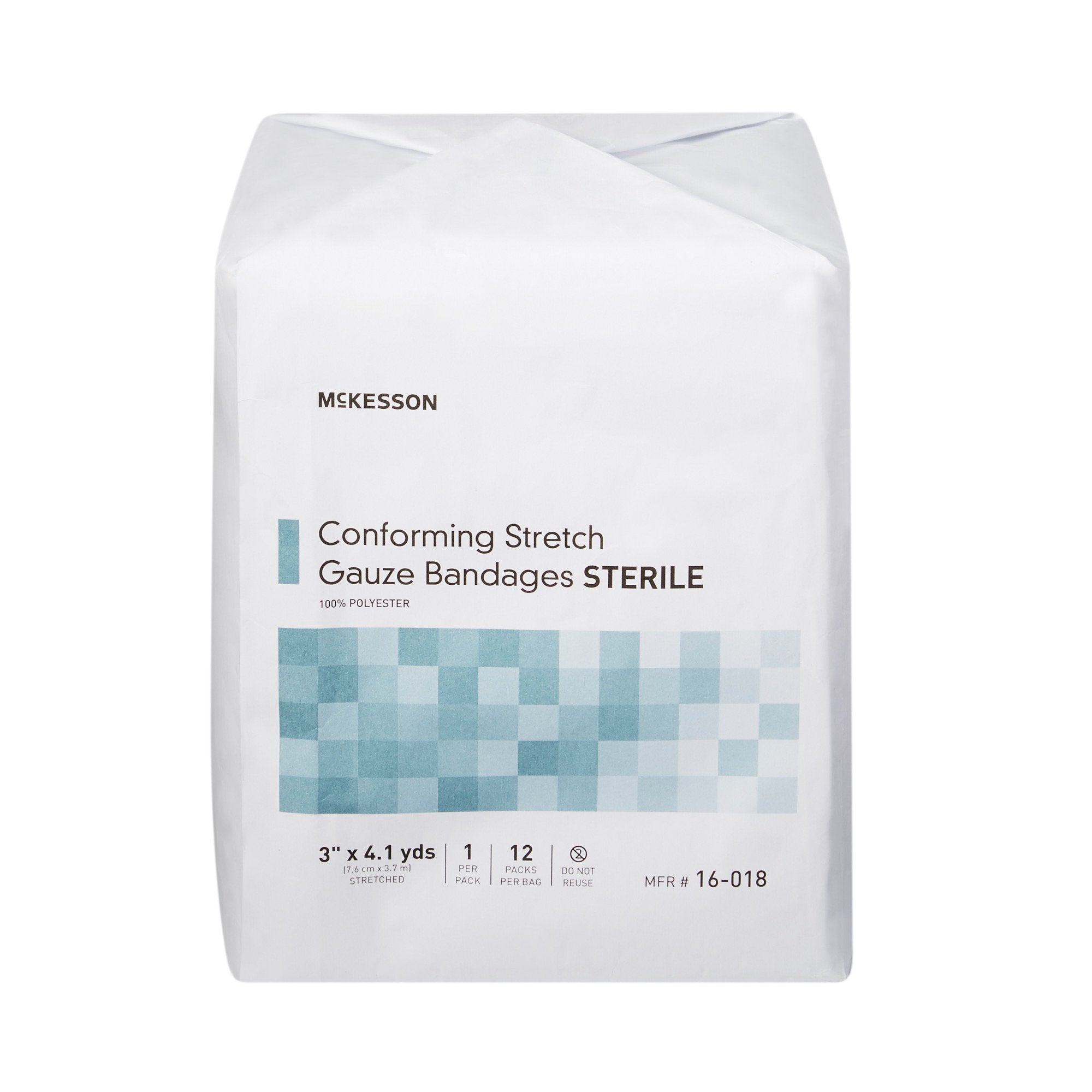 Conforming Bandage McKesson 3 Inch X 4-1/10 Yard Sterile 1 per Pack, Packaging Type- Case