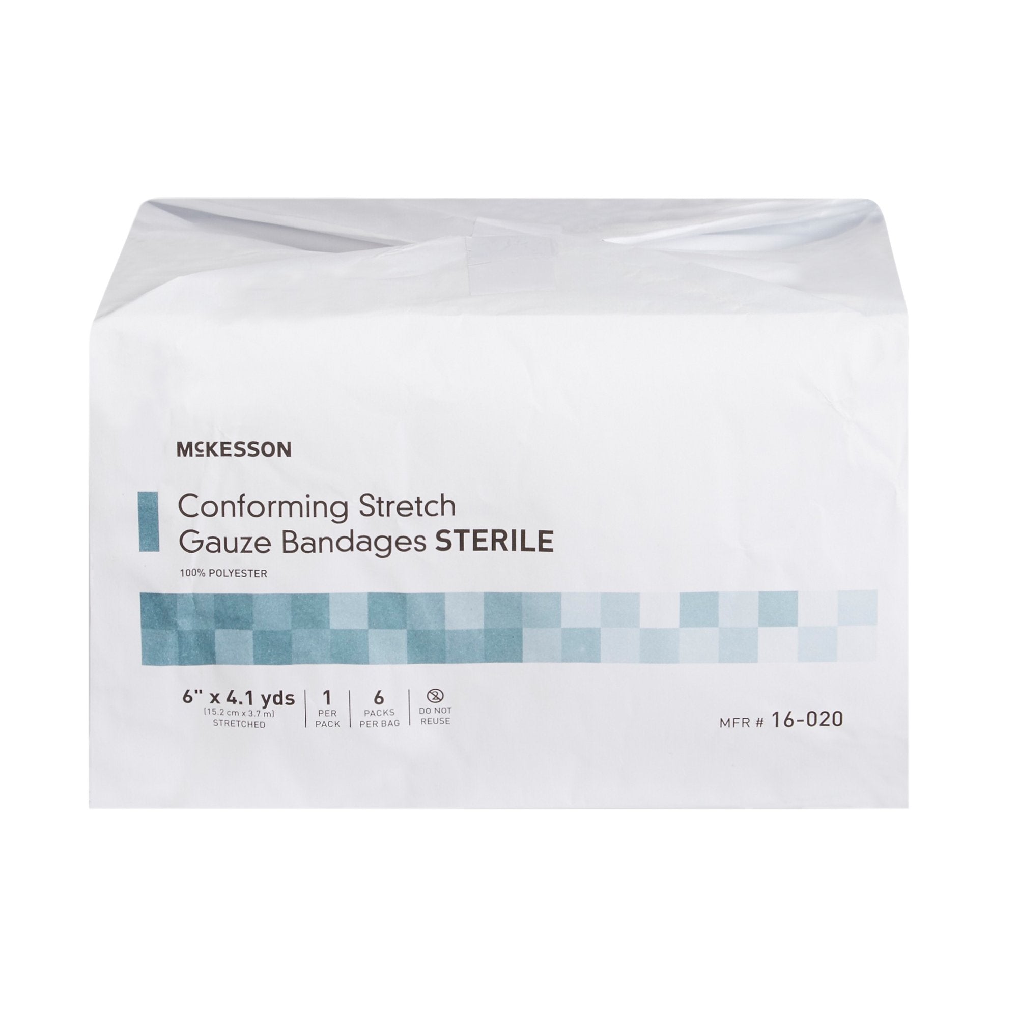 Conforming Bandage McKesson 6 Inch X 4-1/10 Yard Sterile 1 per Pack, Packaging Type- Case