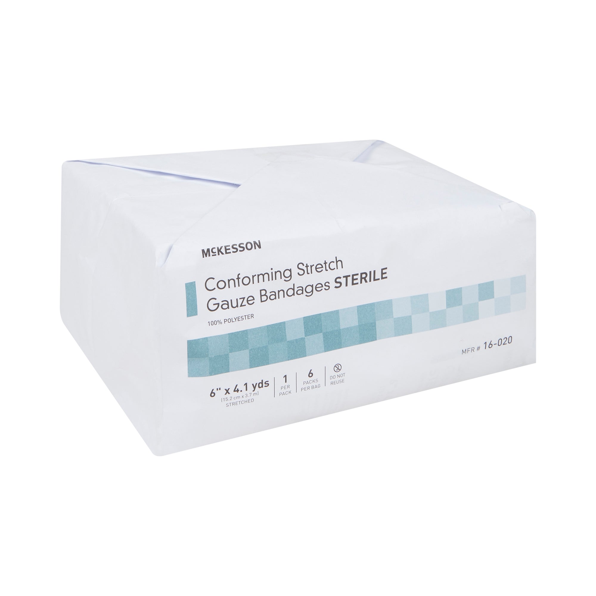 Conforming Bandage McKesson 6 Inch X 4-1/10 Yard Sterile 1 per Pack, Packaging Type- Case
