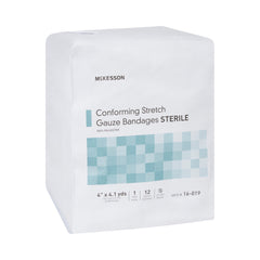 Conforming Bandage McKesson 4 Inch X 4-1/10 Yard Sterile 1 per Pack, Packaging Type- Case