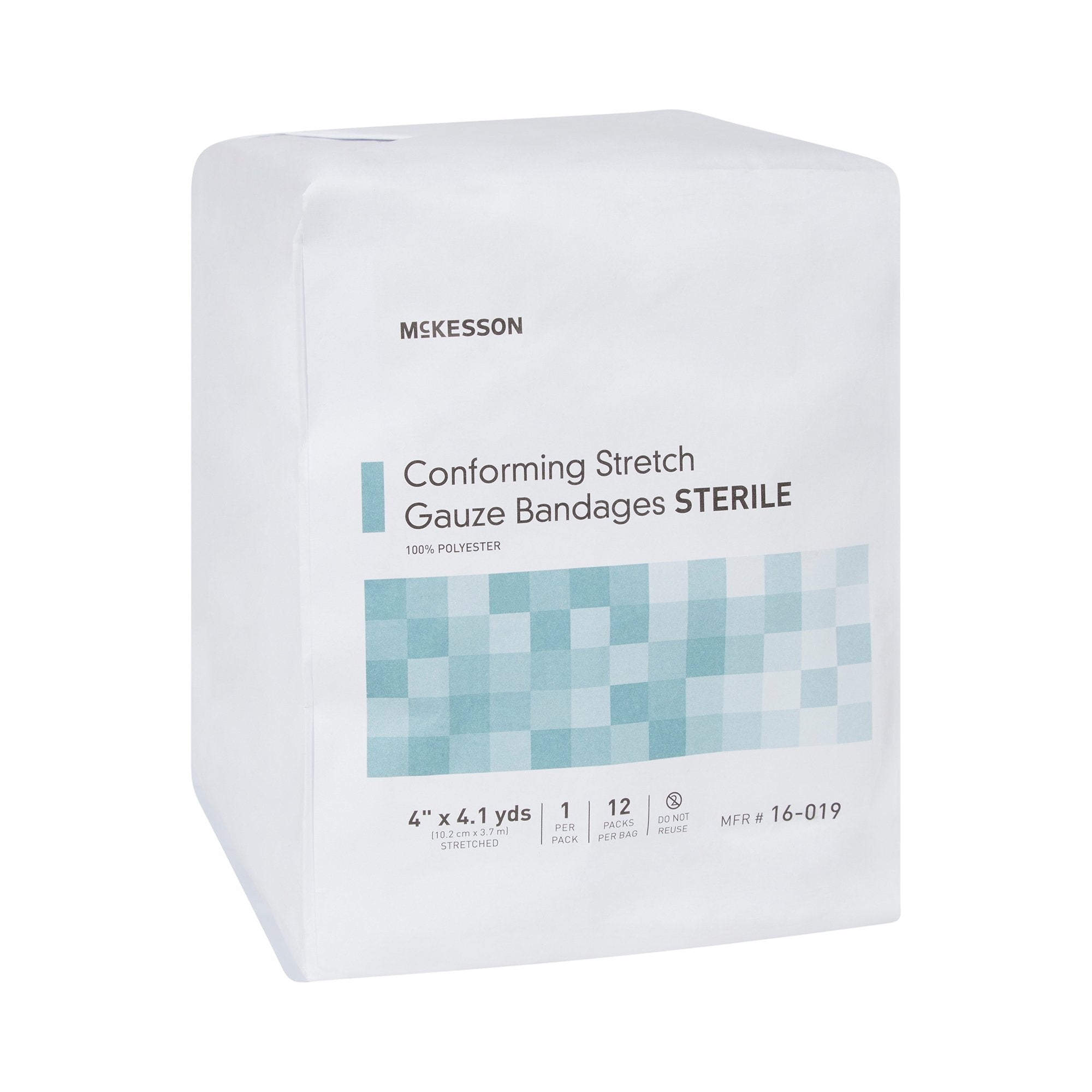 Conforming Bandage McKesson 4 Inch X 4-1/10 Yard Sterile 1 per Pack, Packaging Type- Case