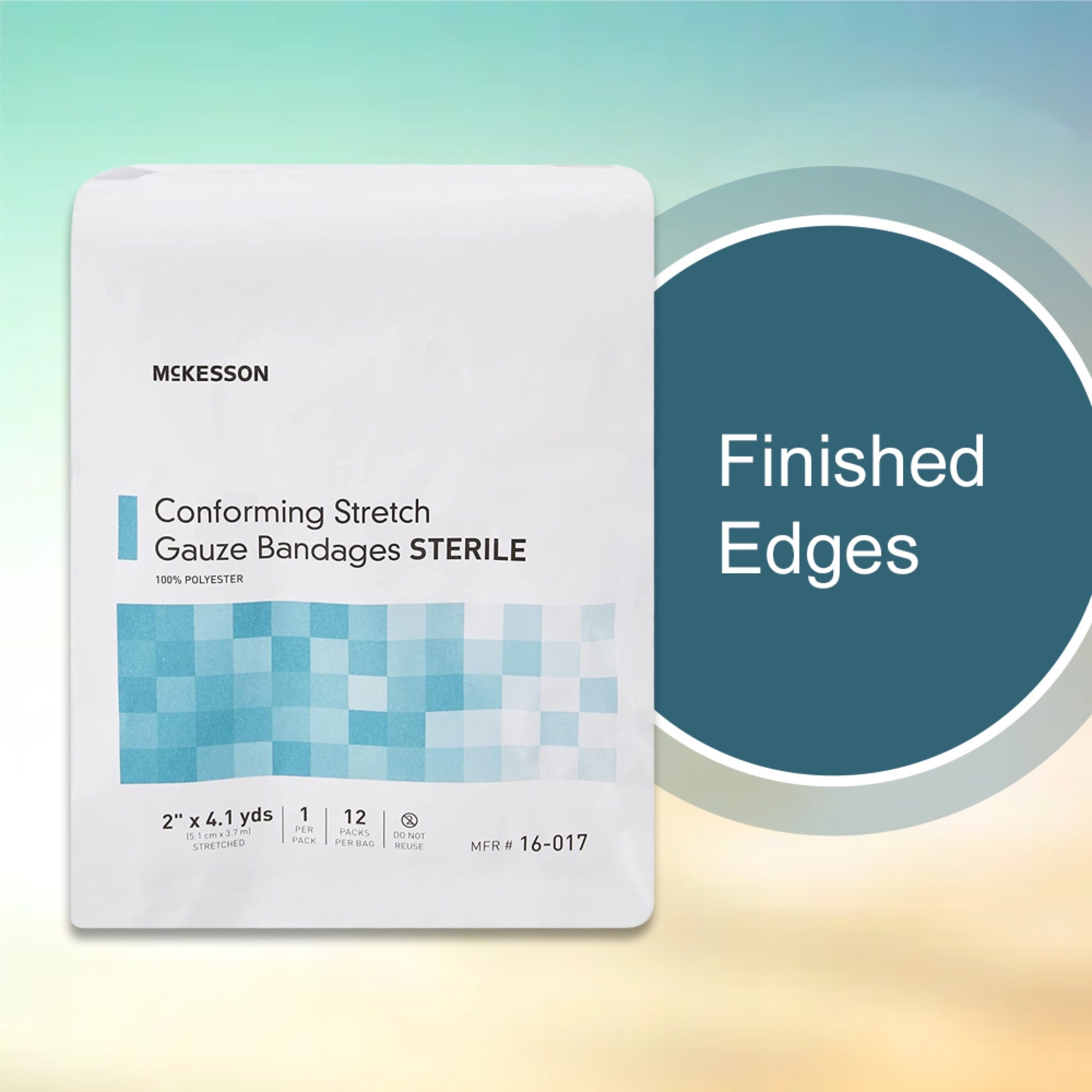 Conforming Bandage McKesson 2 Inch X 4-1/10 Yard Sterile 1 per Pack, Packaging Type- Case