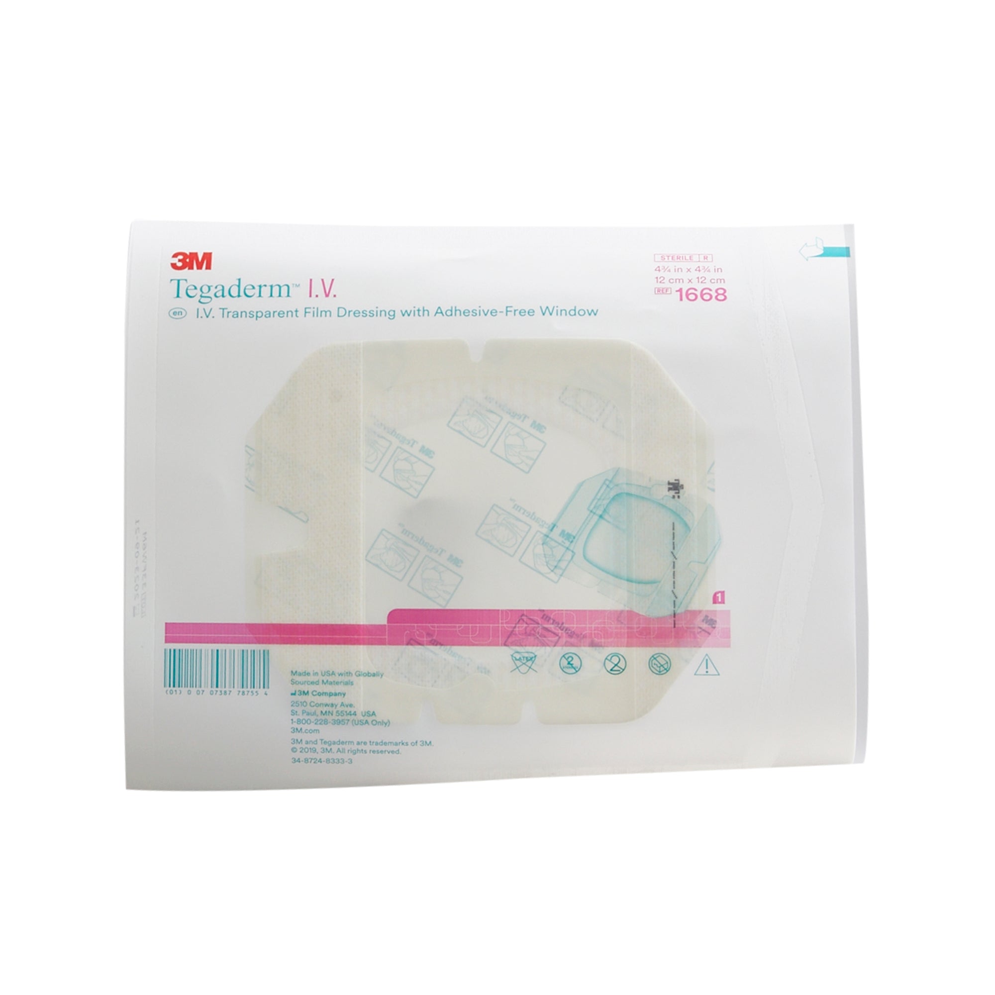 I.V. Dressing 3M Tegaderm Film 4-3/4 X 4-3/4 Inch Sterile, Packaging Type- Case
