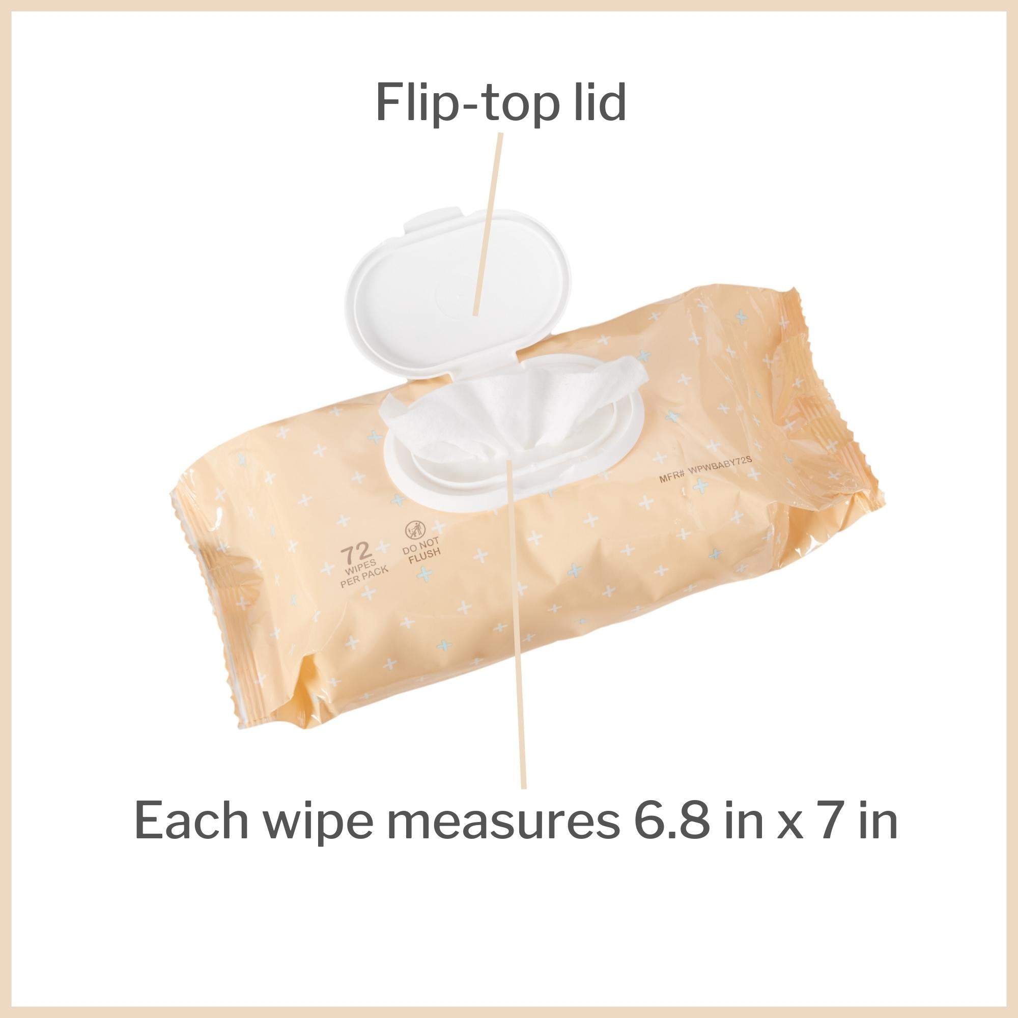 Baby Wipe McKesson Soft Pack Scented 72 Count, Packaging Type- Case