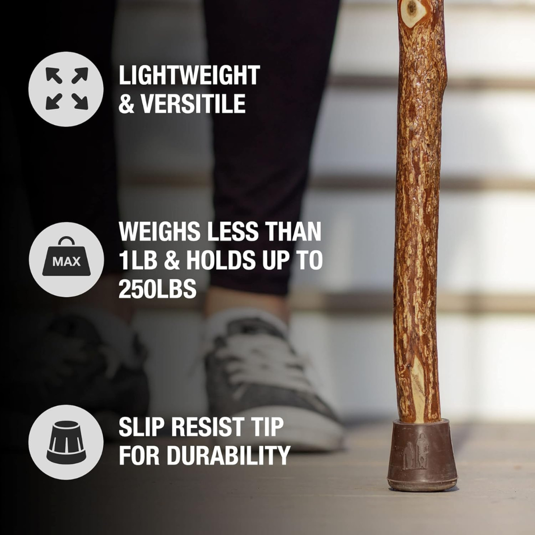 Walking Stick Brazos Twisted Trekker Wood 58 Inch Height Sassafras