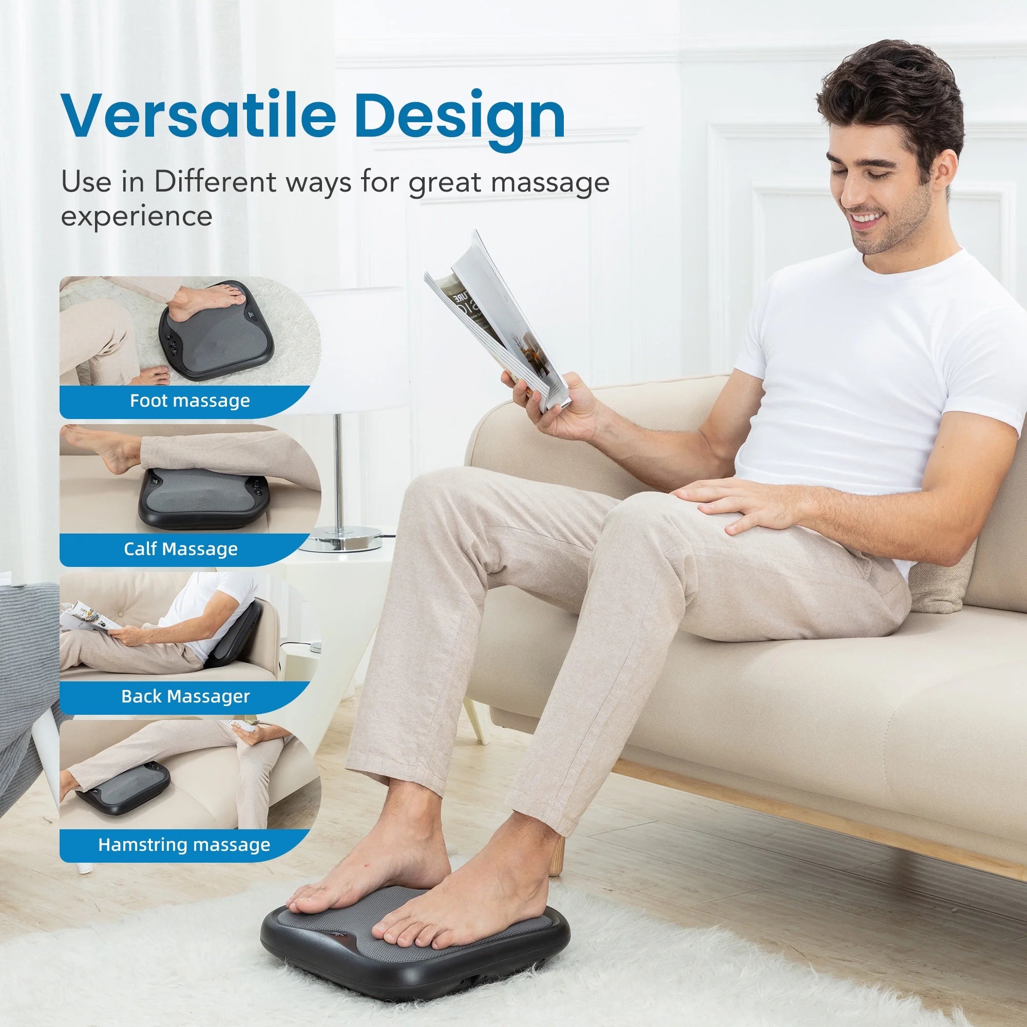 Shiatsu Foot Massager with Heat, Electric Foot Massager Machine for Plantar Fasciitis, Mothers Day Gifts