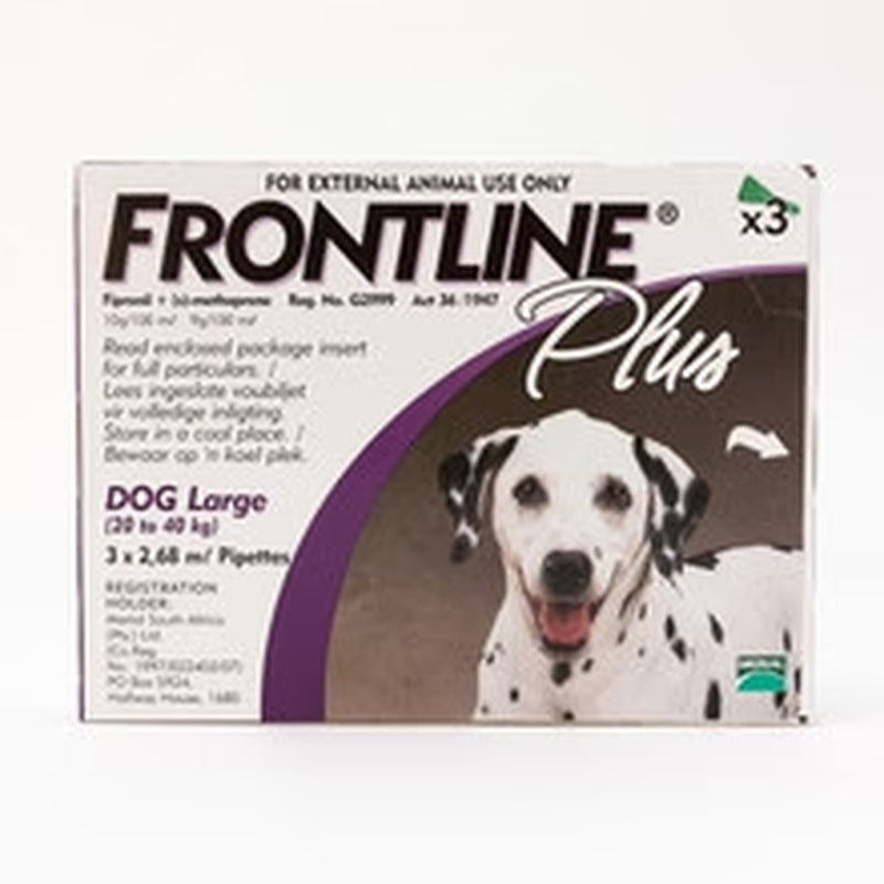 Frontline plus Large Dogs 45-88Lbs(20-40Kg), 3 Pack