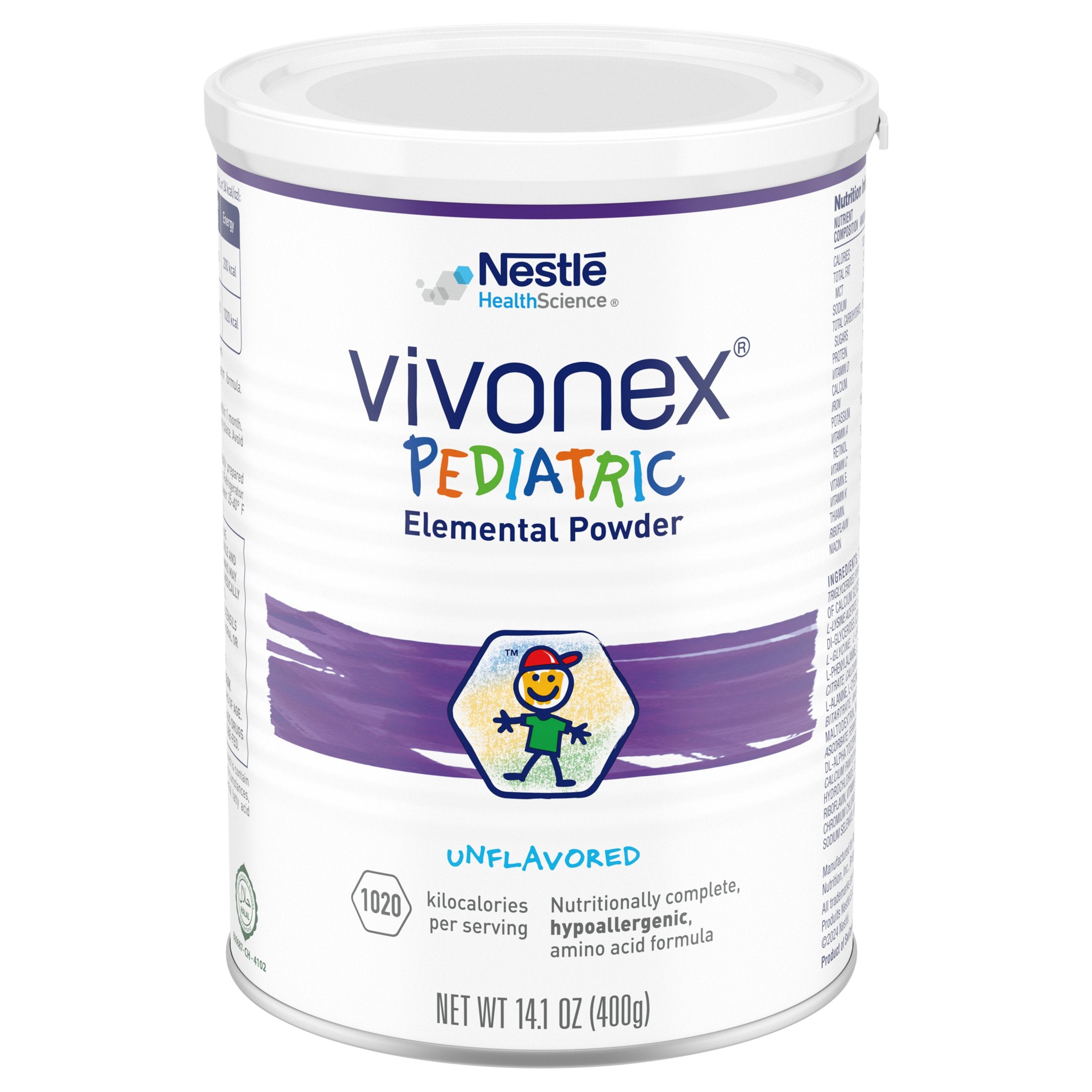 Pediatric Oral Supplement Vivonex Pediatric Unflavored 400 Gram Can Powder Amino Acid