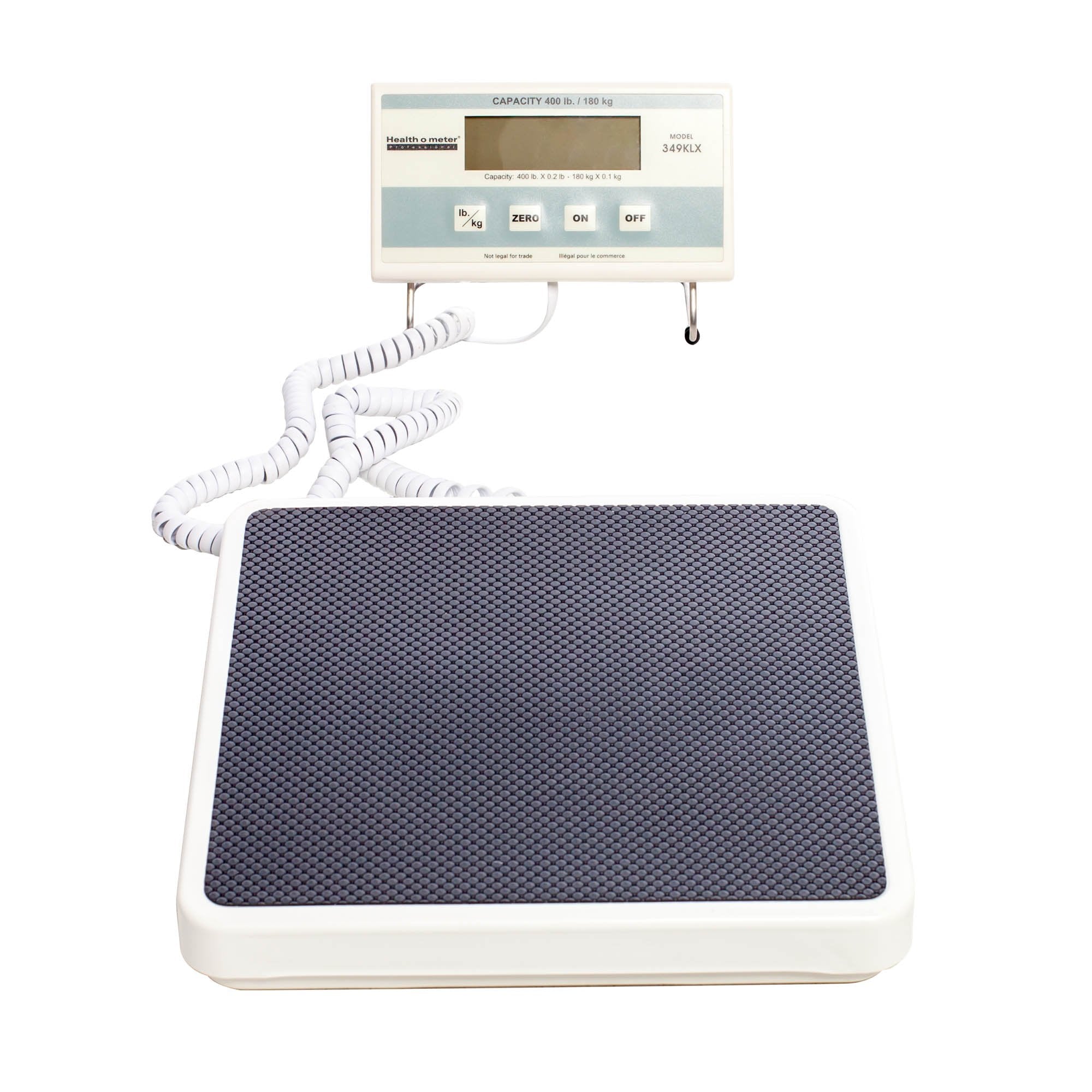 Floor Scale Health O Meter LCD Display 400 lbs. / 181 kg Capacity White AC Adapter / Battery Operated