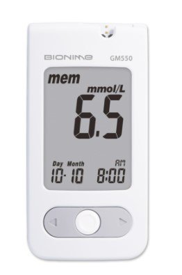 Blood Glucose Meter Kit Bionime 5 Seconds Stores up to 500 Results Requires Coding