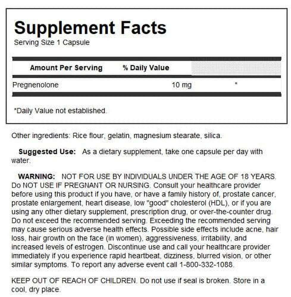 Swanson Pregnenolone 10 Mg 90 Caps 2 Pack