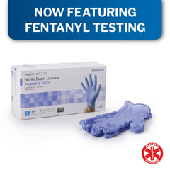 Exam Glove McKesson Confiderm 3.5C Large NonSterile Nitrile Standard Cuff Length Textured Fingertips Blue Chemo Tested,Packaging Type- Box Default Title