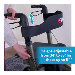 crosstour rolling walker rollator by carex
