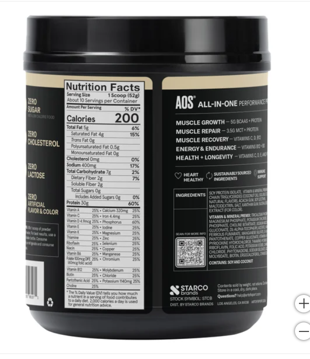 Art of Sport 30g Protein Powder, Vanilla, 1.15 lbs
