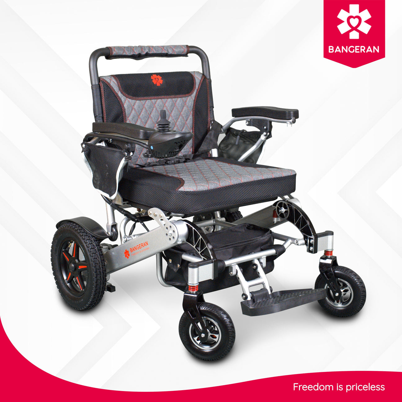 Mammoth-Extra Reinforced Aircraft Grade Aluminum Alloy Frame Folding Electric Wheelchair