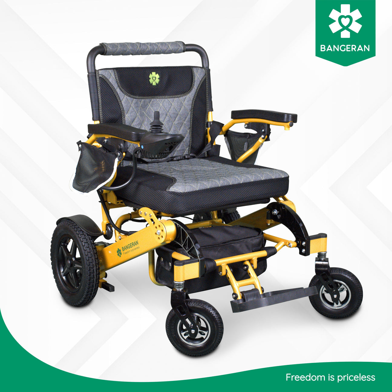 Mammoth-Extra Reinforced Aircraft Grade Aluminum Alloy Frame Folding Electric Wheelchair
