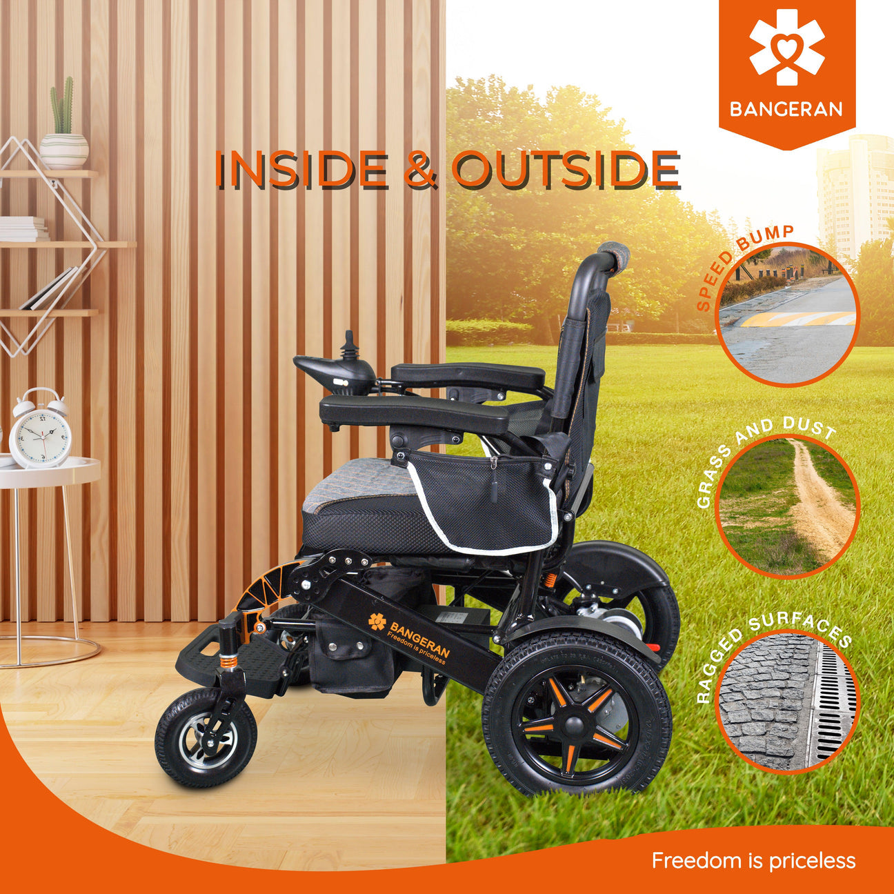 Mammoth-Extra Reinforced Aircraft Grade Aluminum Alloy Frame Folding Electric Wheelchair